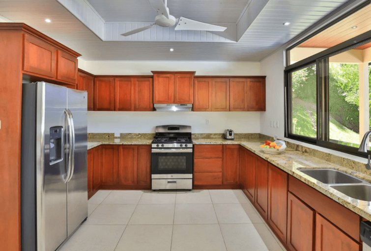 Modern Kitchen Interior With Stainless Steel Appliances