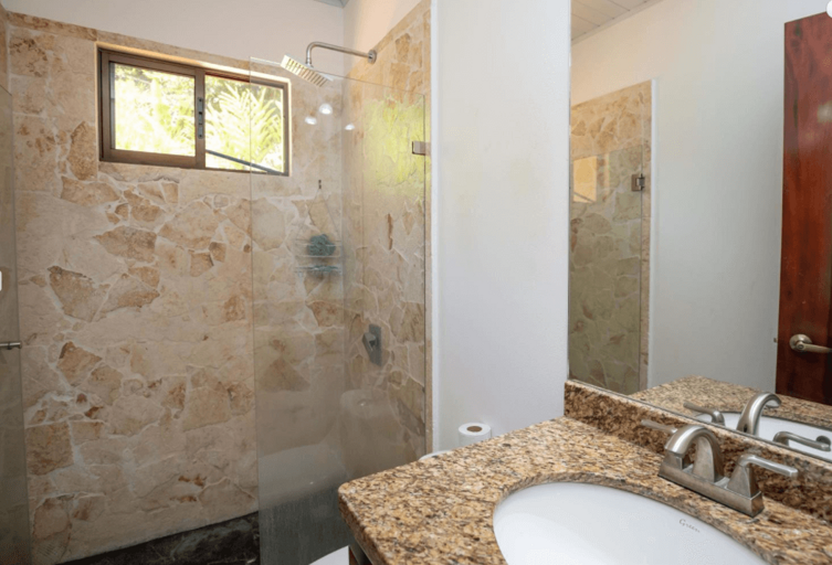 Modern Bathroom With Shower And Sink
