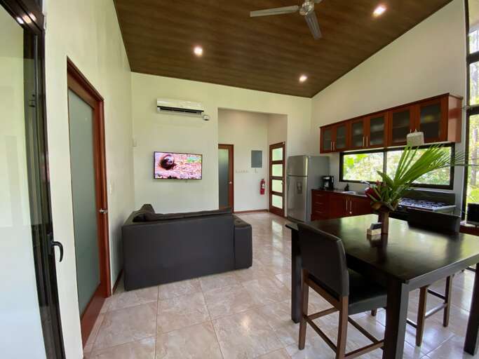 Modern Room With Kitchenette, Sofa, And Flat-screen TV Modern Room With Kitchenette, Sofa, And Flat-screen TV