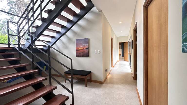 The main floor has the Owner's Suite at the end of the hall and two full-size beds in Bedroom #2. The main floor has the Owner's Suite at the end of the hall and two full-size beds in Bedroom #2.