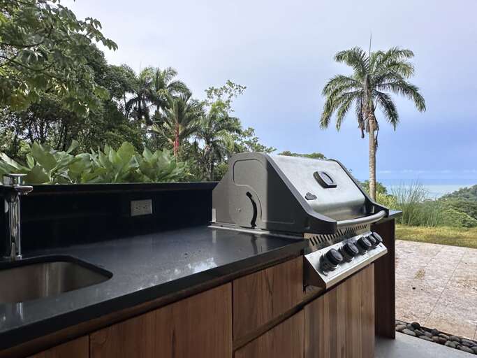 Outdoor Grill Area With Ocean View Outdoor Grill Area With Ocean View