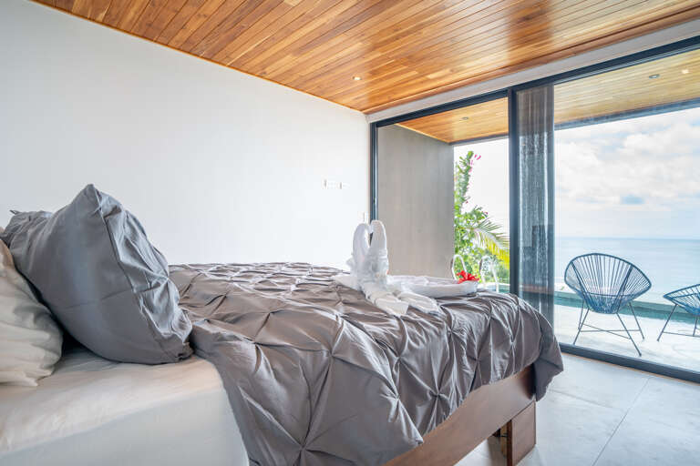 Modern Bedroom Interior With Ocean View