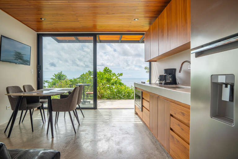 Modern Kitchen Interior With Ocean View