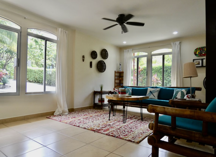 Living Room Interior With Furniture And Garden View