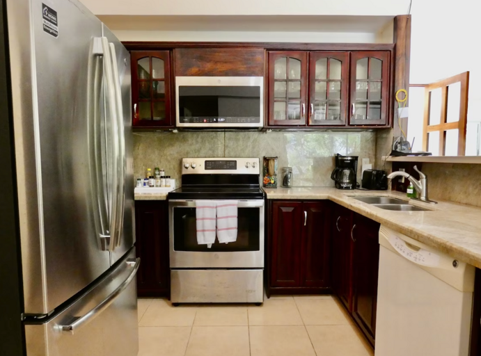 Modern Kitchen Interior With Stainless Steel Appliances