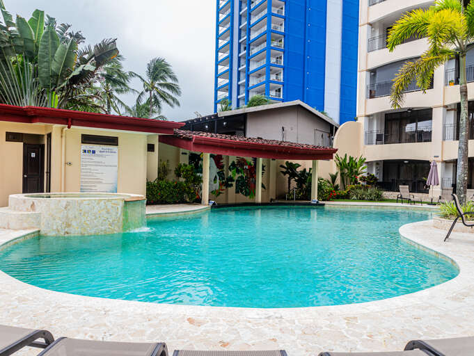 Spacious and peaceful pool for guests. Spacious and peaceful pool for guests.