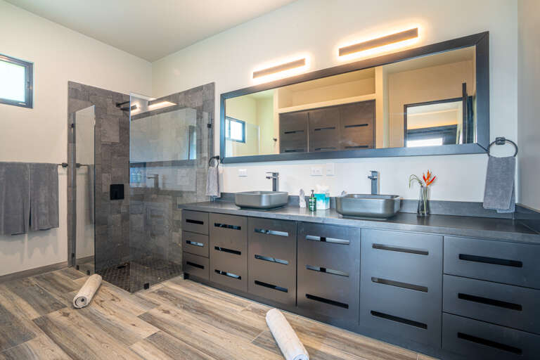 Two vanity Master Bathroom is spacious and has plenty storage  Two vanity Master Bathroom is spacious and has plenty storage