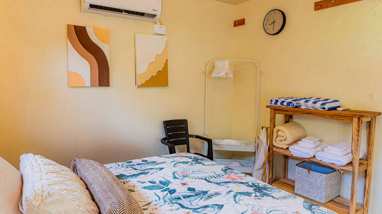 Colorful, oversized towels neatly stacked, making them easy to grab when needed Colorful, oversized towels neatly stacked, making them easy to grab when needed