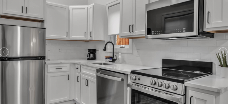 Modern Kitchen Interior With Stainless Steel Appliances