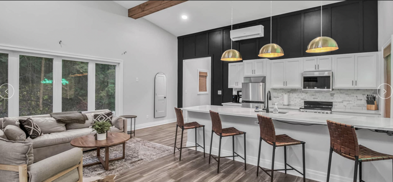 Modern Kitchen And Living Room Interior Design