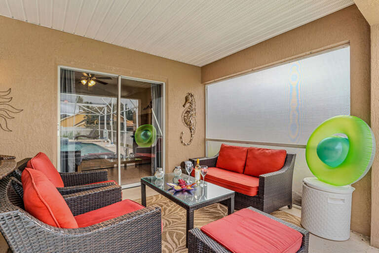 Balcony With Seating Area And Green Accents Balcony With Seating Area And Green Accents