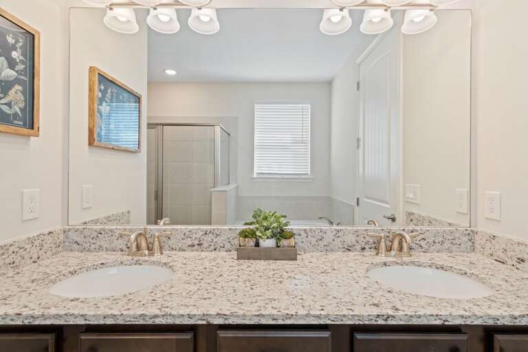 Bathroom with dual sinks