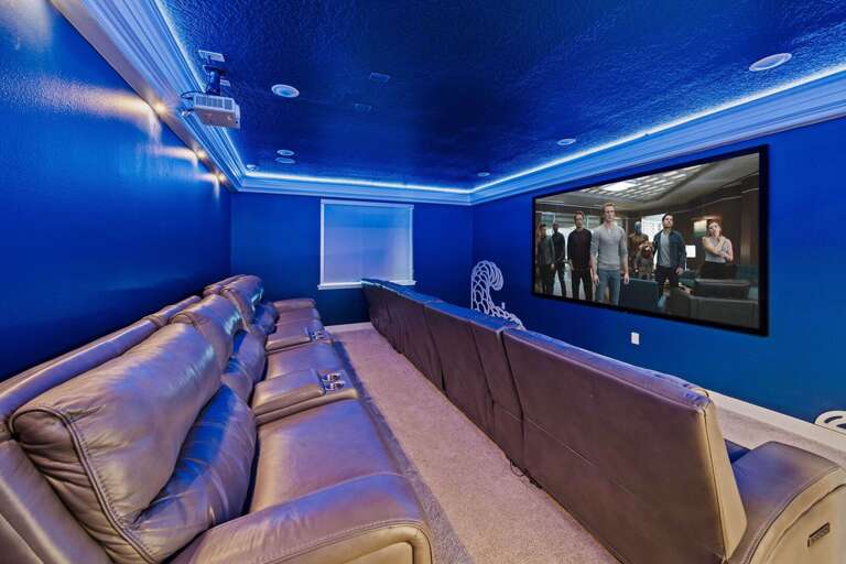 Movie theater with tiered seating