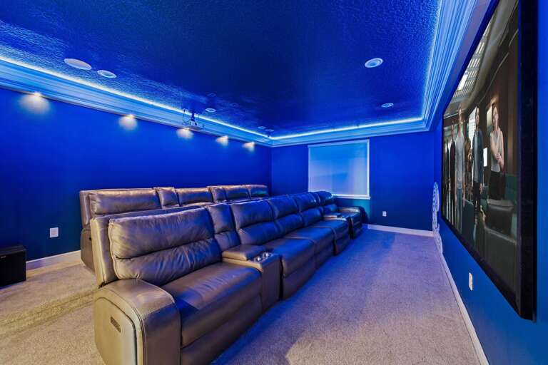 Movie theater with tiered seating