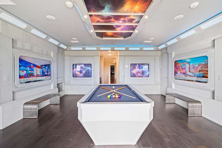 Pool table and arcade games