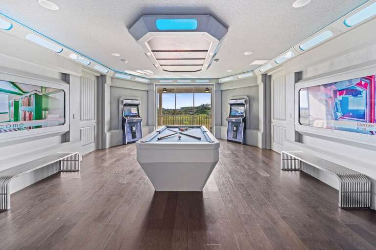 Pool table and arcades