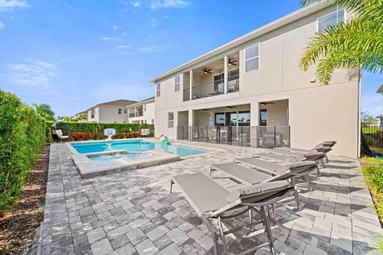 Resort-style pool area