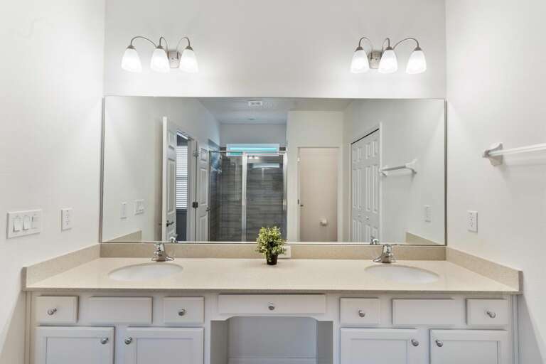 Bathroom with dual sinks Bathroom with dual sinks