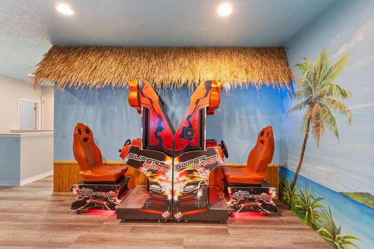 Fast and Furious Racing Arcades upstairs in the Polynesian themed game room Fast and Furious Racing Arcades upstairs in the Polynesian themed game room