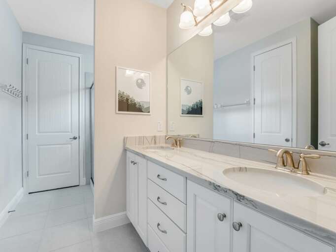 Bathroom with dual sinks