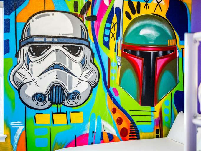 Star wars bedroom mural