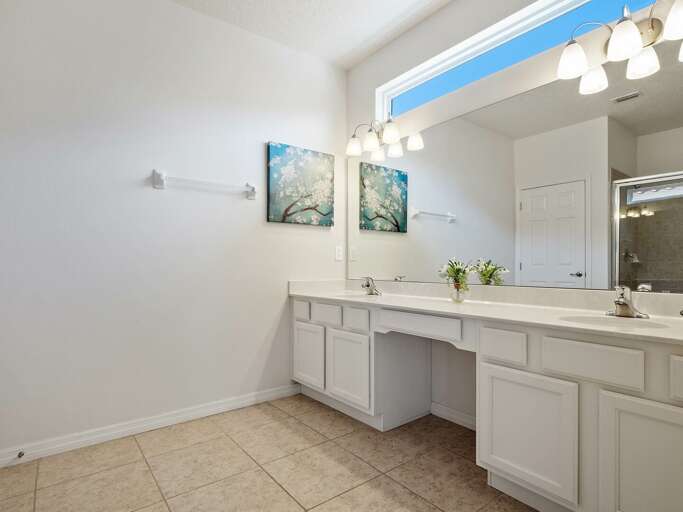 Bathroom with dual sinks