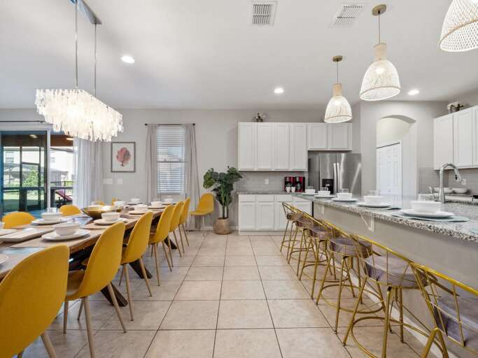 Kitchen and dining area