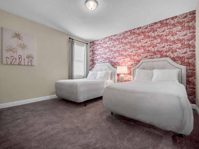 Bedroom with dual Full beds Bedroom with dual Full beds