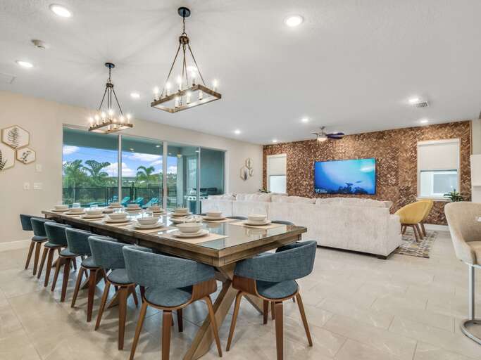 Dining and living area