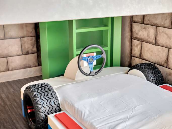 Mario Kart themed bedroom