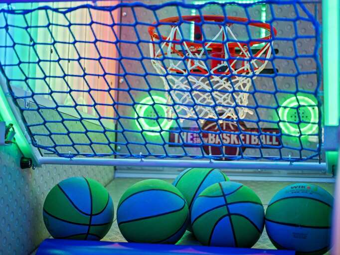 Custom built basketball arcade