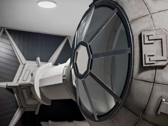 Galactic ship themed bedroom