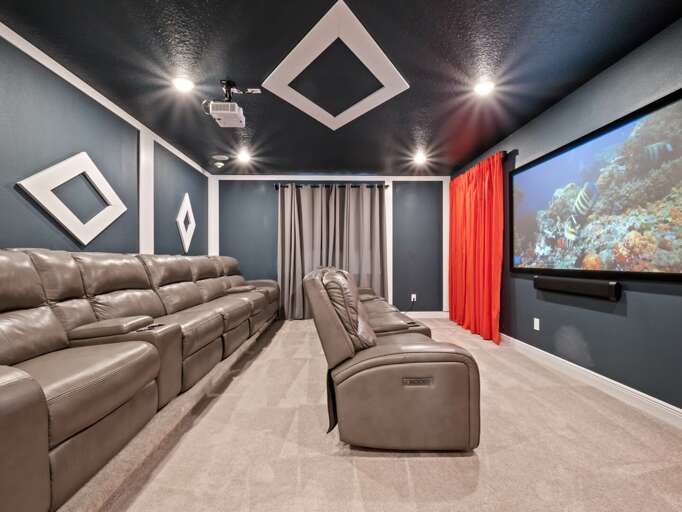 Theater with tiered seating