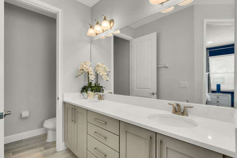 Bathroom with dual sinks