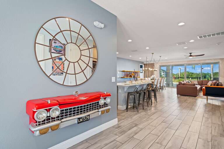 Entry w/ Mustang wall decor