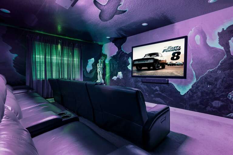 Under-the-sea themed theater with tiered seating