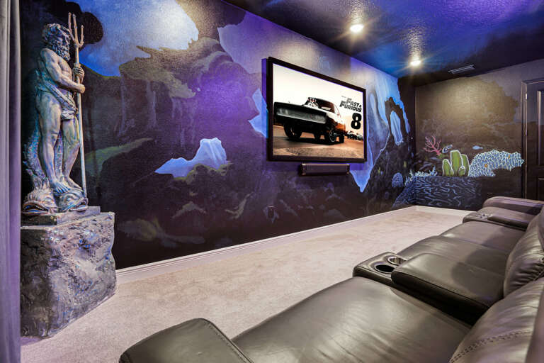 Under-the-sea themed theater with tiered seating