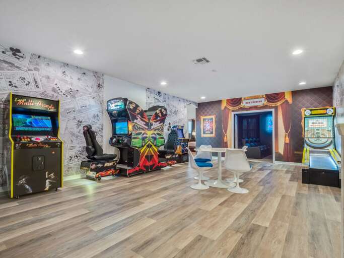 Game room with Skee-Ball and arcades