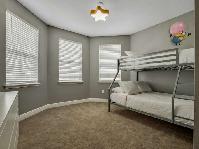 Bedroom with Twin over Full bunk beds