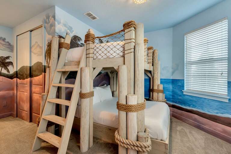 Beach bum themed bedroom with 2 Queen beds Beach bum themed bedroom with 2 Queen beds