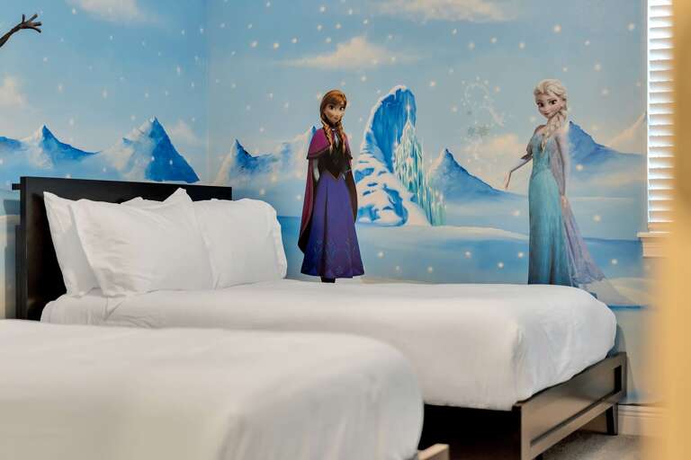 Frozen themed bedroom with Twin and Full beds Frozen themed bedroom with Twin and Full beds