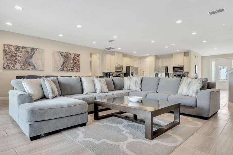 Living area with comfy sectional sofa Living area with comfy sectional sofa