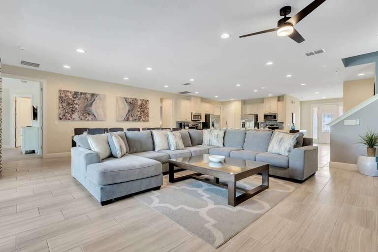 Living area with comfy sectional sofa Living area with comfy sectional sofa