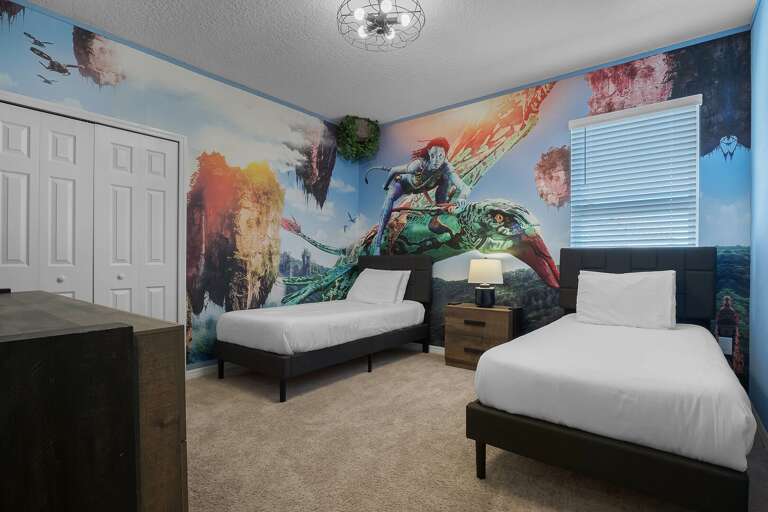 Avatar themed bedroom with Dual Twin beds Avatar themed bedroom with Dual Twin beds
