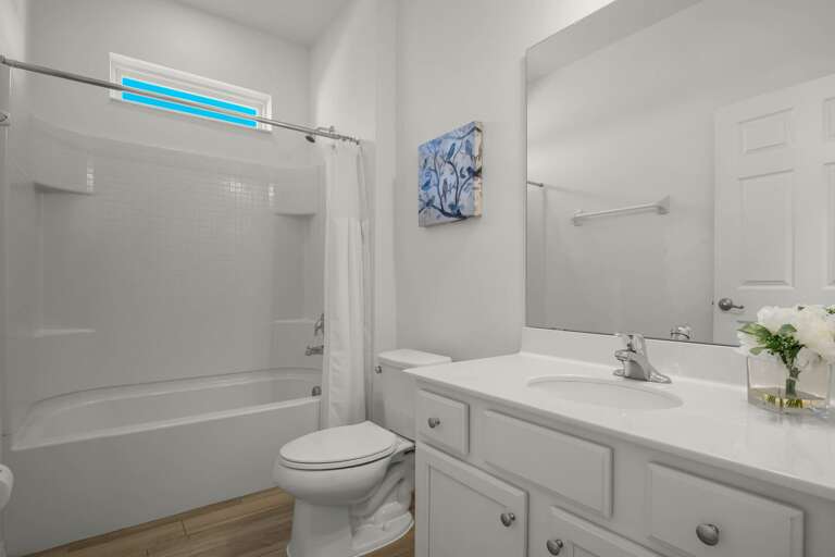 Bathroom with bathtub and shower combo Bathroom with bathtub and shower combo