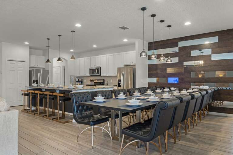 Dining and kitchen area Dining and kitchen area