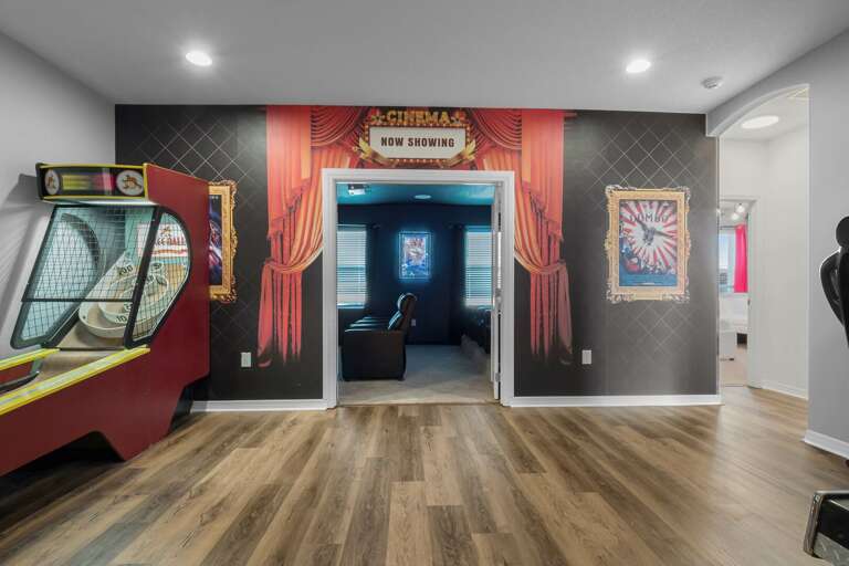 Game room with Skee-Ball and multiple arcades Game room with Skee-Ball and multiple arcades