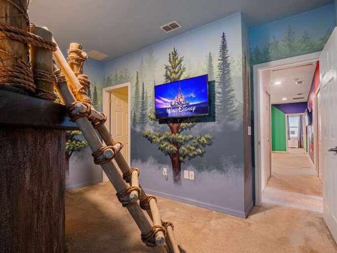 Star Wars themed bedroom with dual Full beds