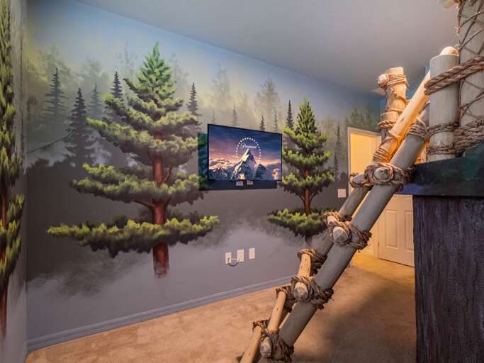 Star Wars themed bedroom with dual Full beds