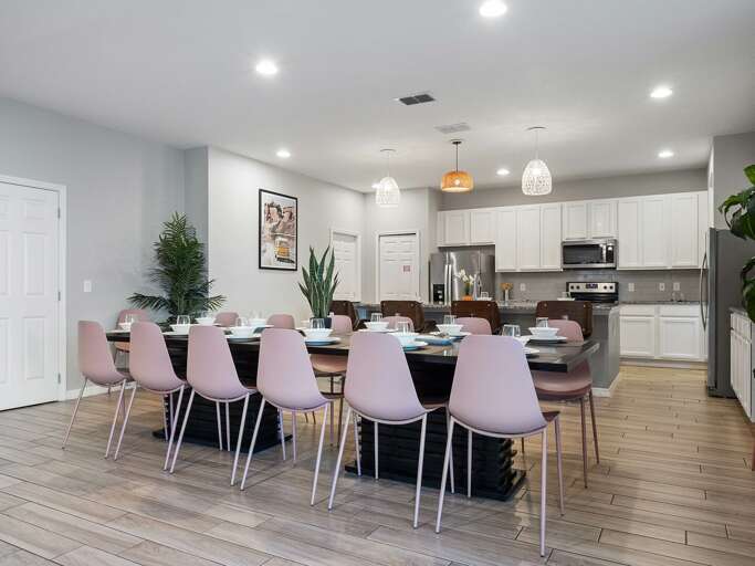 Dining and kitchen area